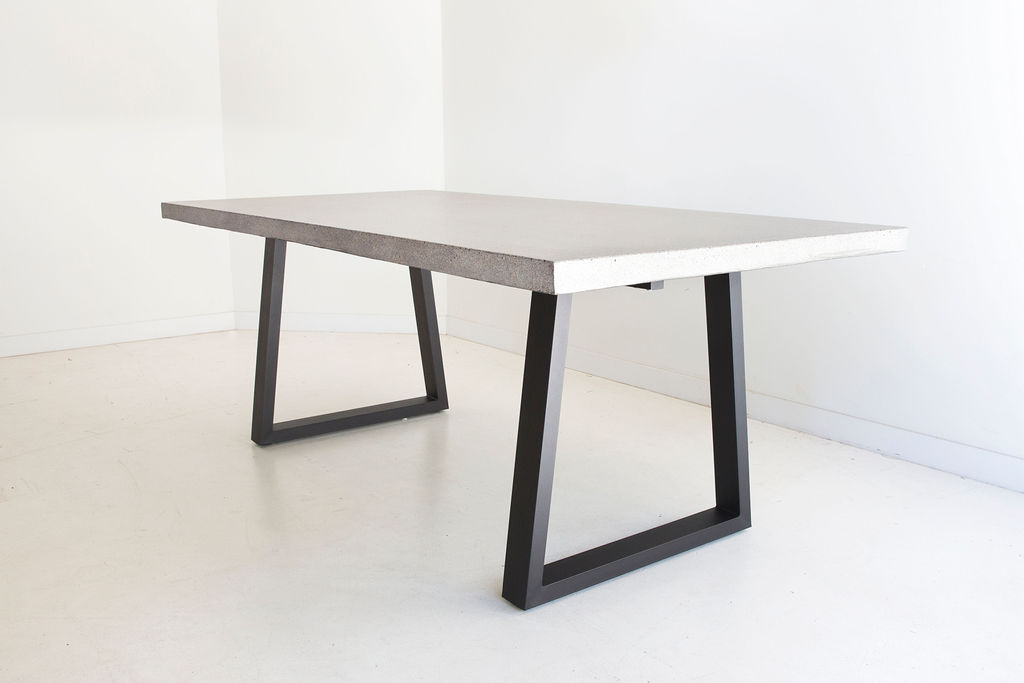 2.0m Sierra Elkstone Rectangular Dining Table – Speckled Grey with Black Powder Coated Legs - Image 7