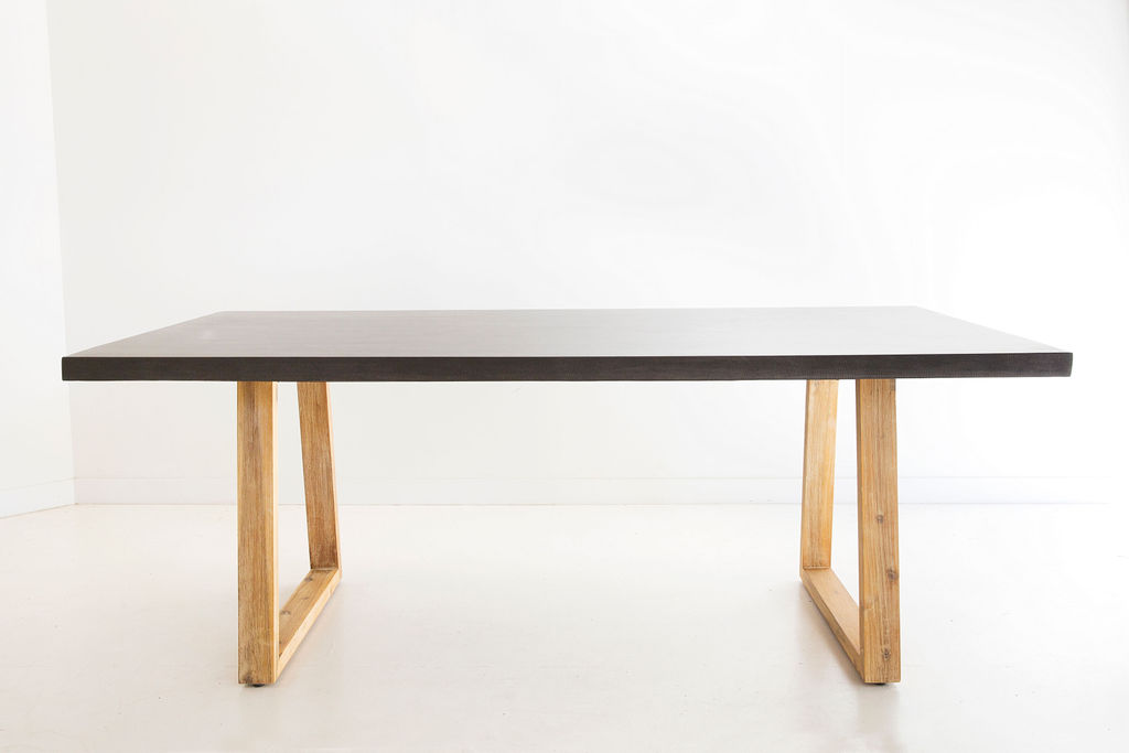 2.0m Sierra Elkstone Rectangular Dining Table – Ebony Black with Light Honey Legs - Image 7