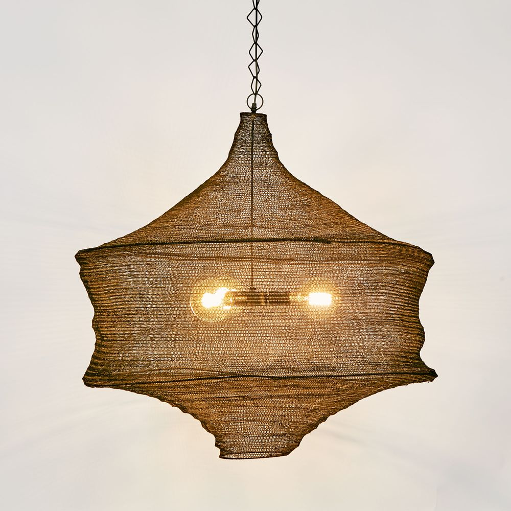 Beverly Hanging Lamp Antique Brass (RRP $1507) - Image 2