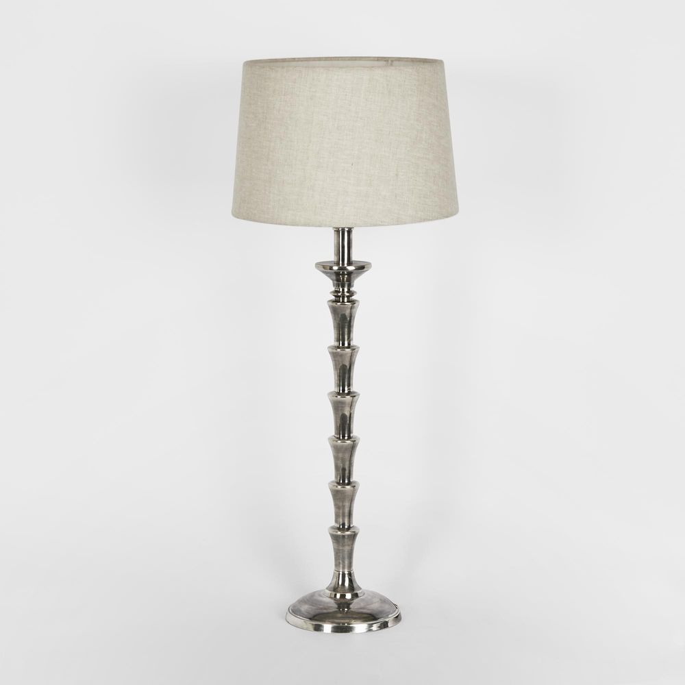 Jordan Table Lamp Base Antique Silver (RRP $605) - Image 3