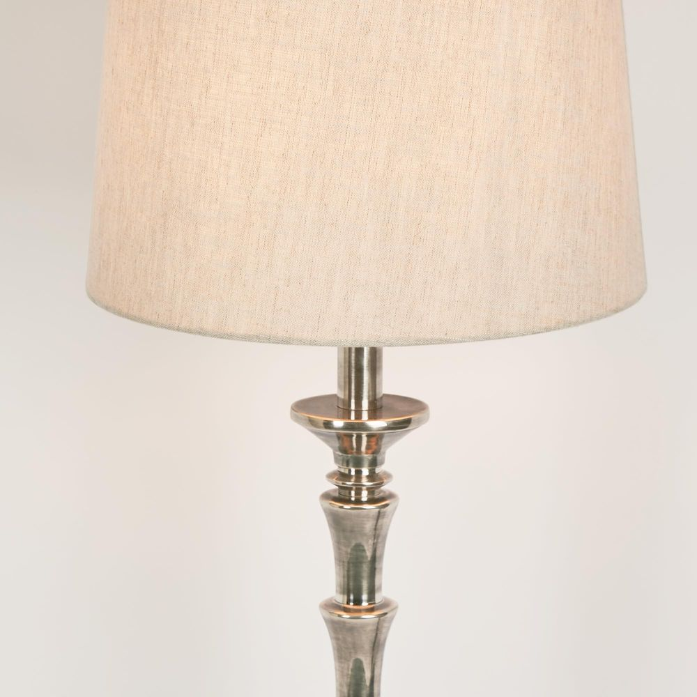 Jordan Table Lamp Base Antique Silver (RRP $605) - Image 2