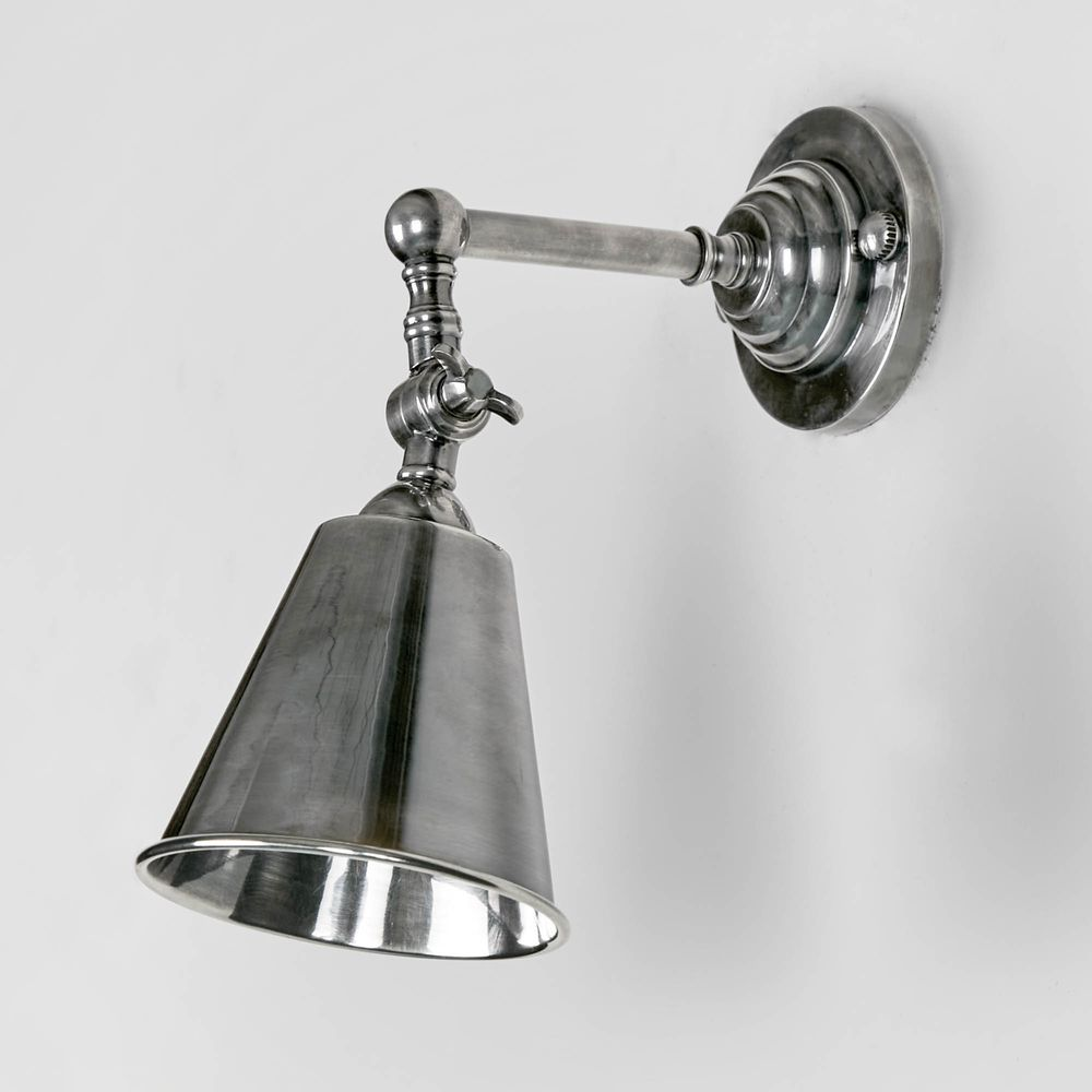 Utopia Wall Light with Metal Shade Antique Silver (RRP $418) - Image 3