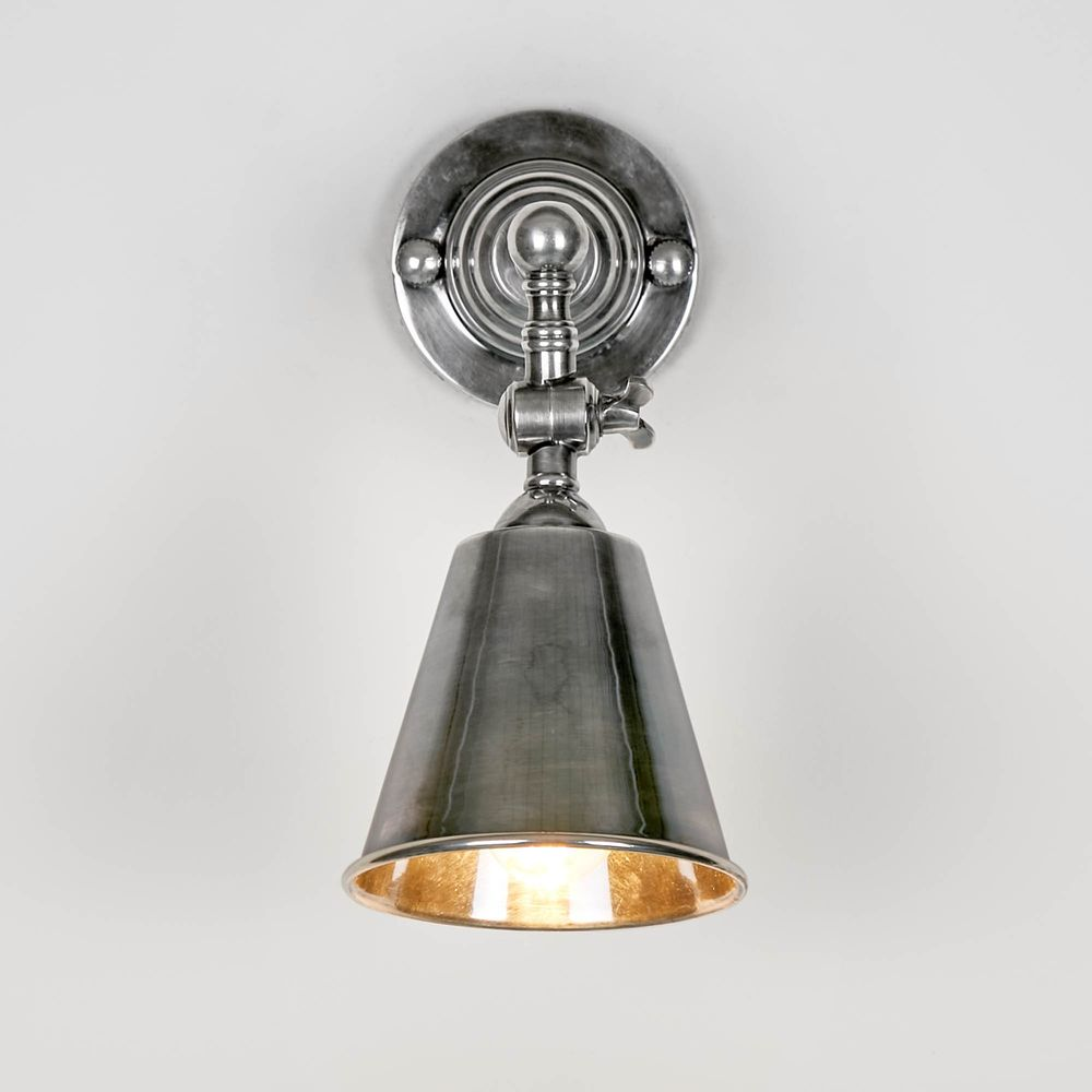 Utopia Wall Light with Metal Shade Antique Silver (RRP $418) - Image 2