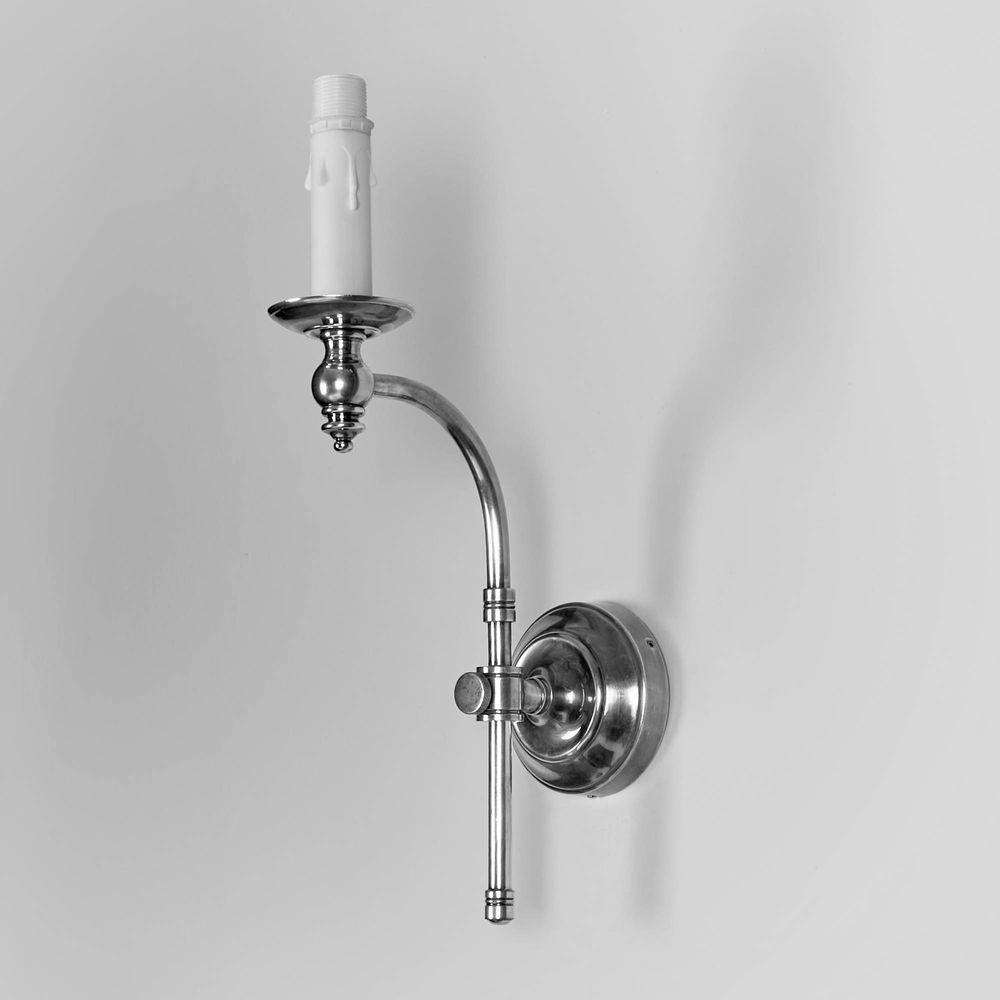 Soho Curved Wall Light Base Shiny Nickel (RRP $286) - Image 2