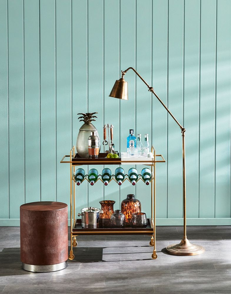 Newbury Floor Lamp Antique Brass (RRP $1650) - Image 3
