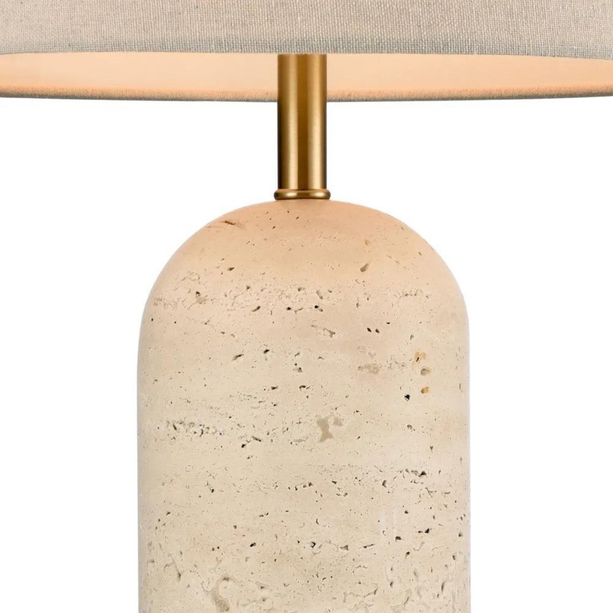 Olsen Travertine Table Lamp & Linen Shade (RRP $415.80) - Image 3