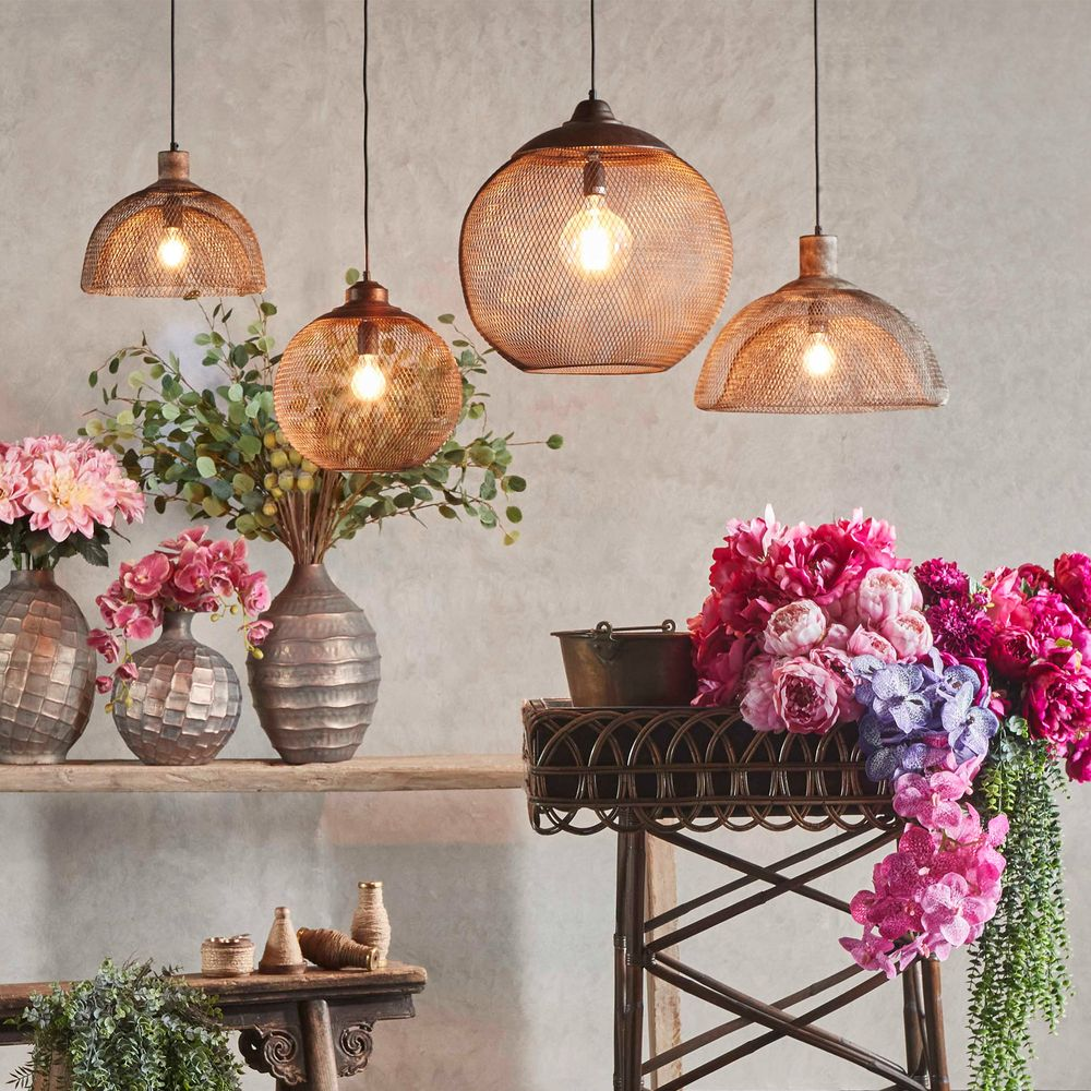 Valentino Ceiling Pendant Large Rustic (RRP $550) - Image 3