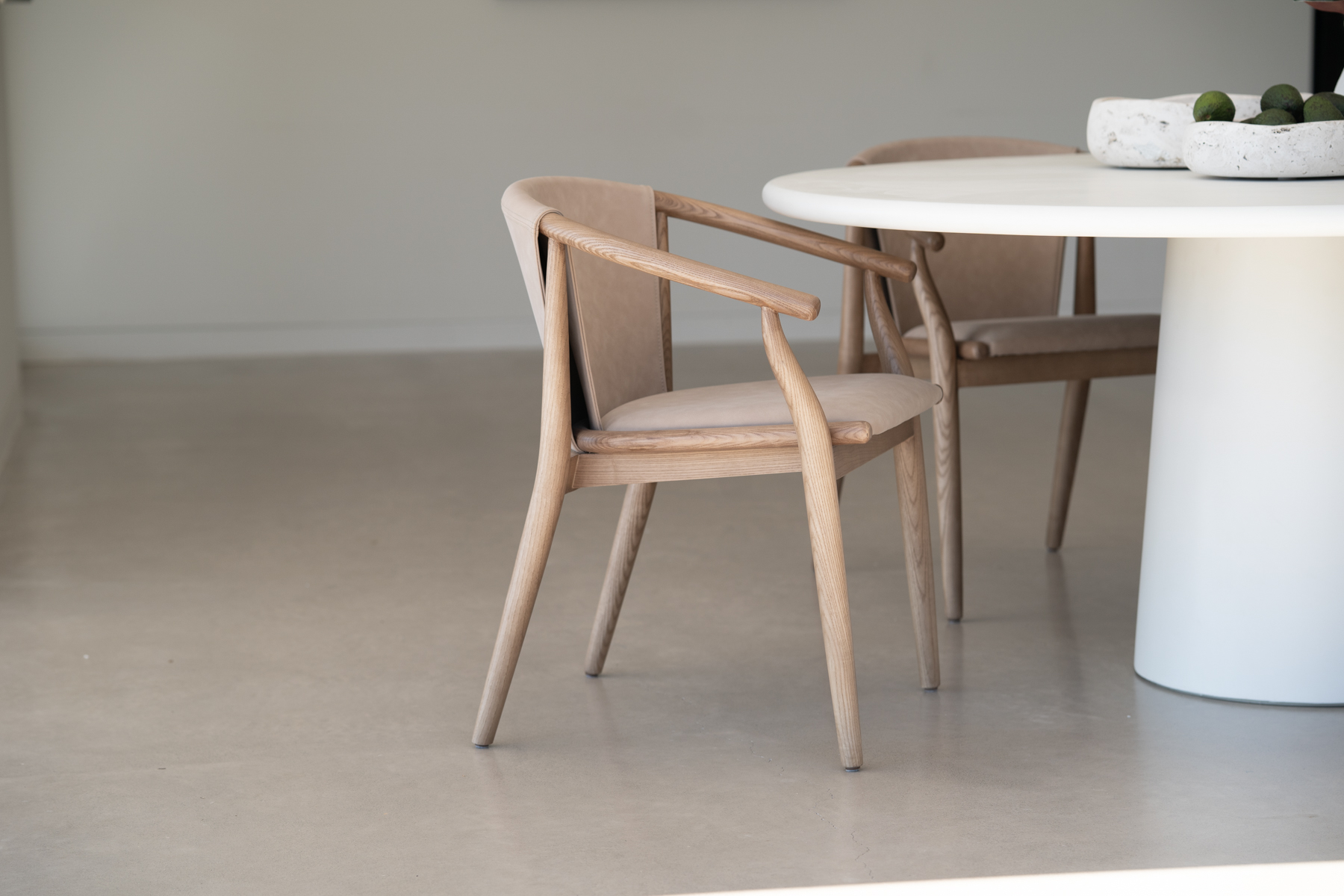 Enzo Dining Chair Light Khaki, Width 59cm x Depth 56cm x Height 76.5cm - Image 5