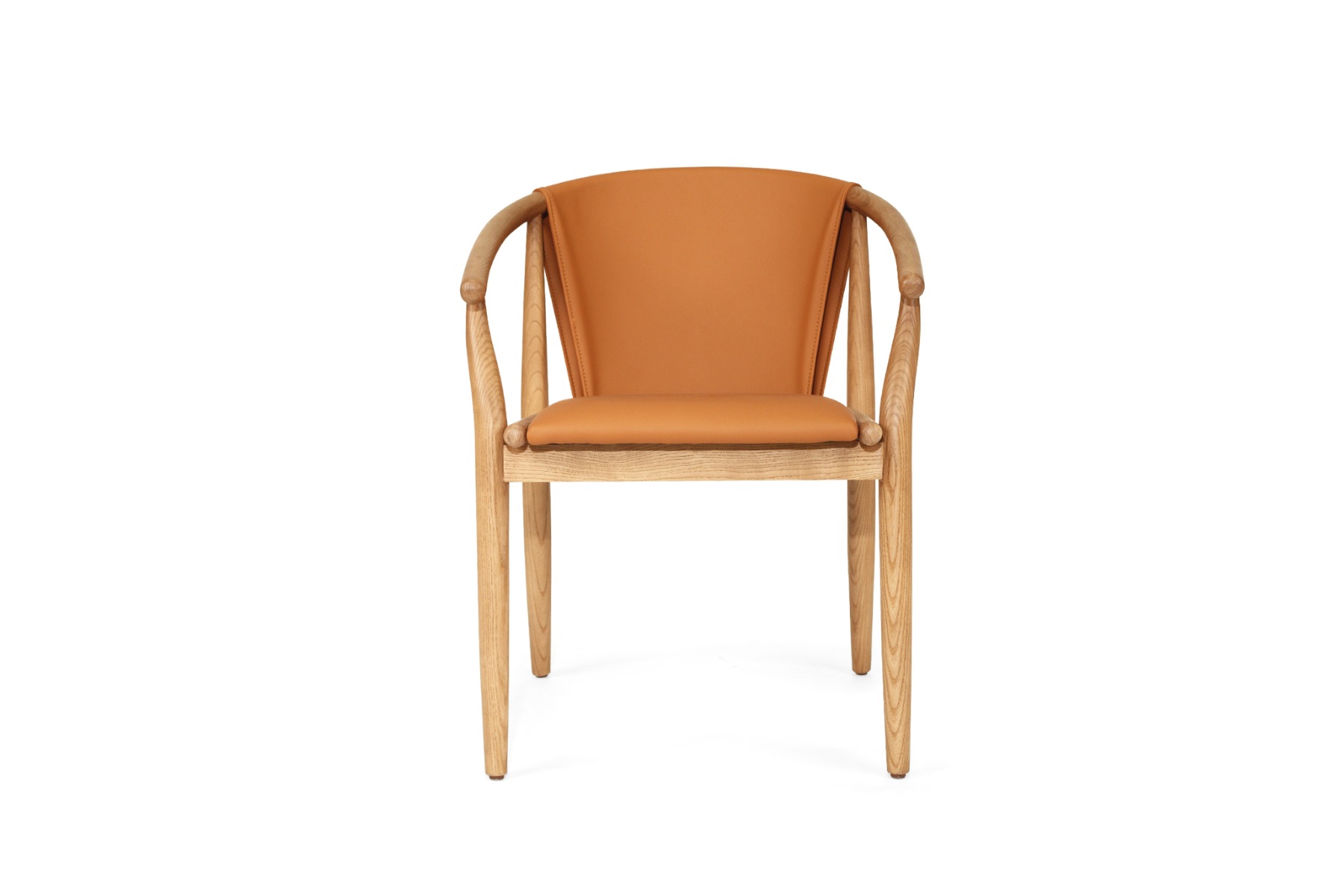Enzo Dining Chair Tan, Width 59cm x Depth 56cm x Height 76.5cm - Image 10