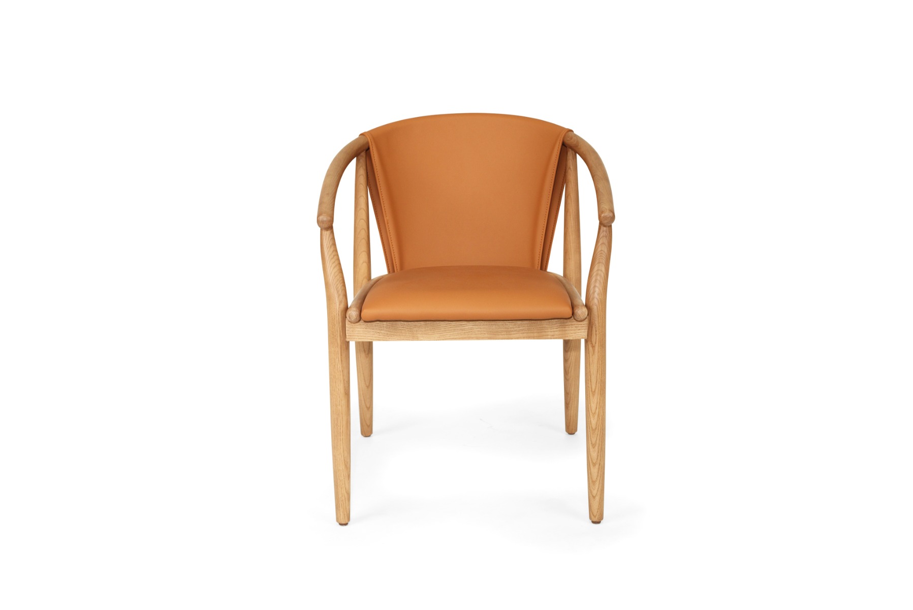 Enzo Dining Chair Tan, Width 59cm x Depth 56cm x Height 76.5cm - Image 9