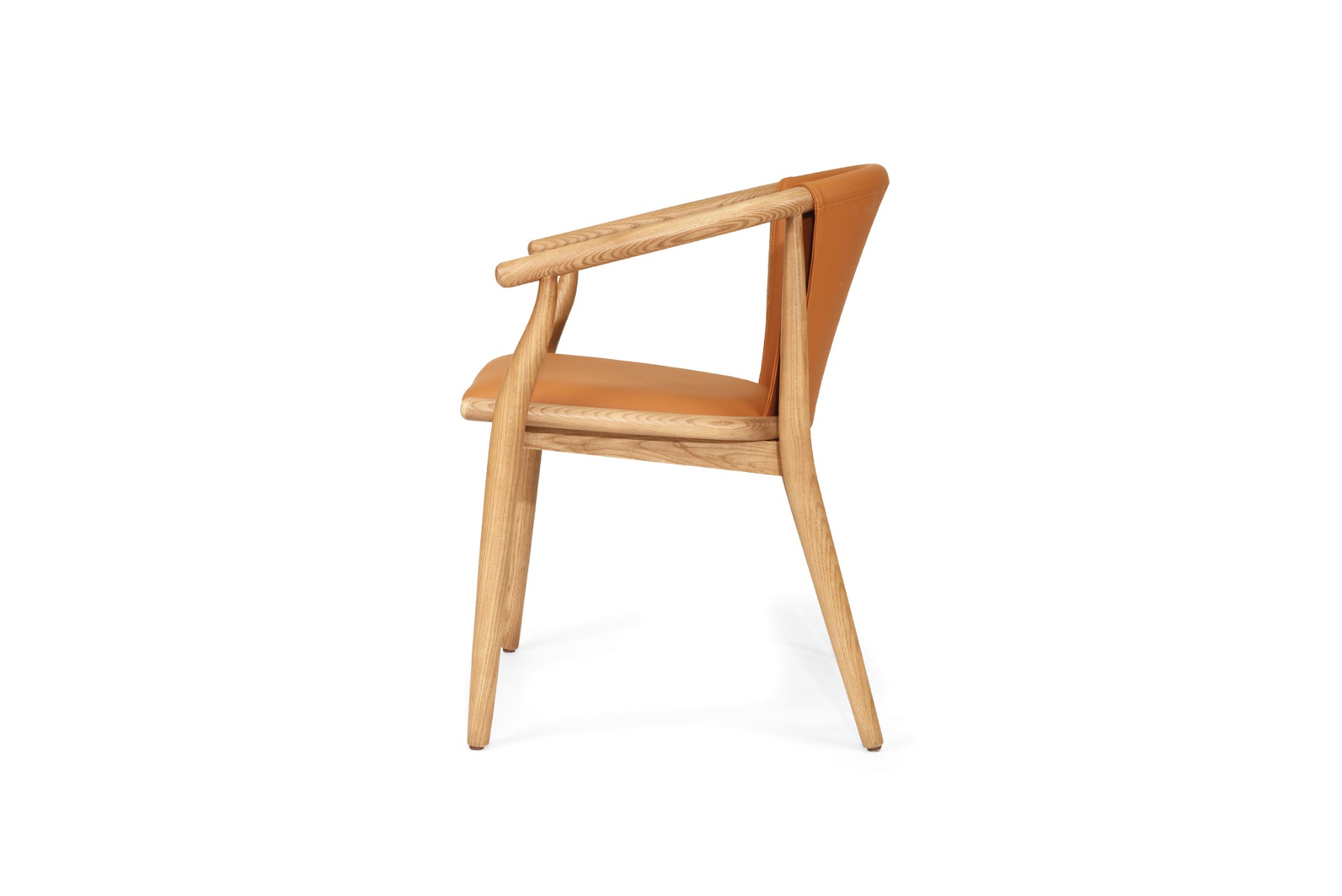 Enzo Dining Chair Tan, Width 59cm x Depth 56cm x Height 76.5cm - Image 8