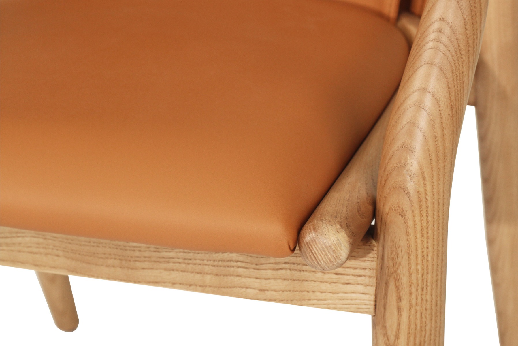 Enzo Dining Chair Tan, Width 59cm x Depth 56cm x Height 76.5cm - Image 5