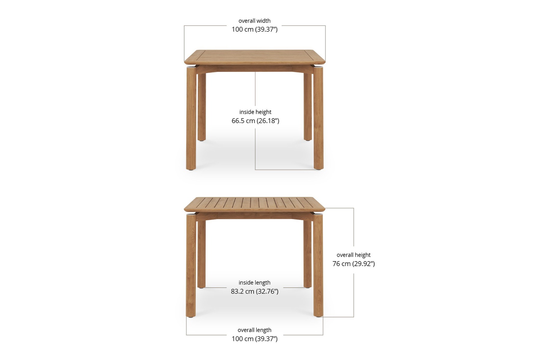 Esperance Outdoor Table, L 100cm x W 100cm x H 76cm - Image 4
