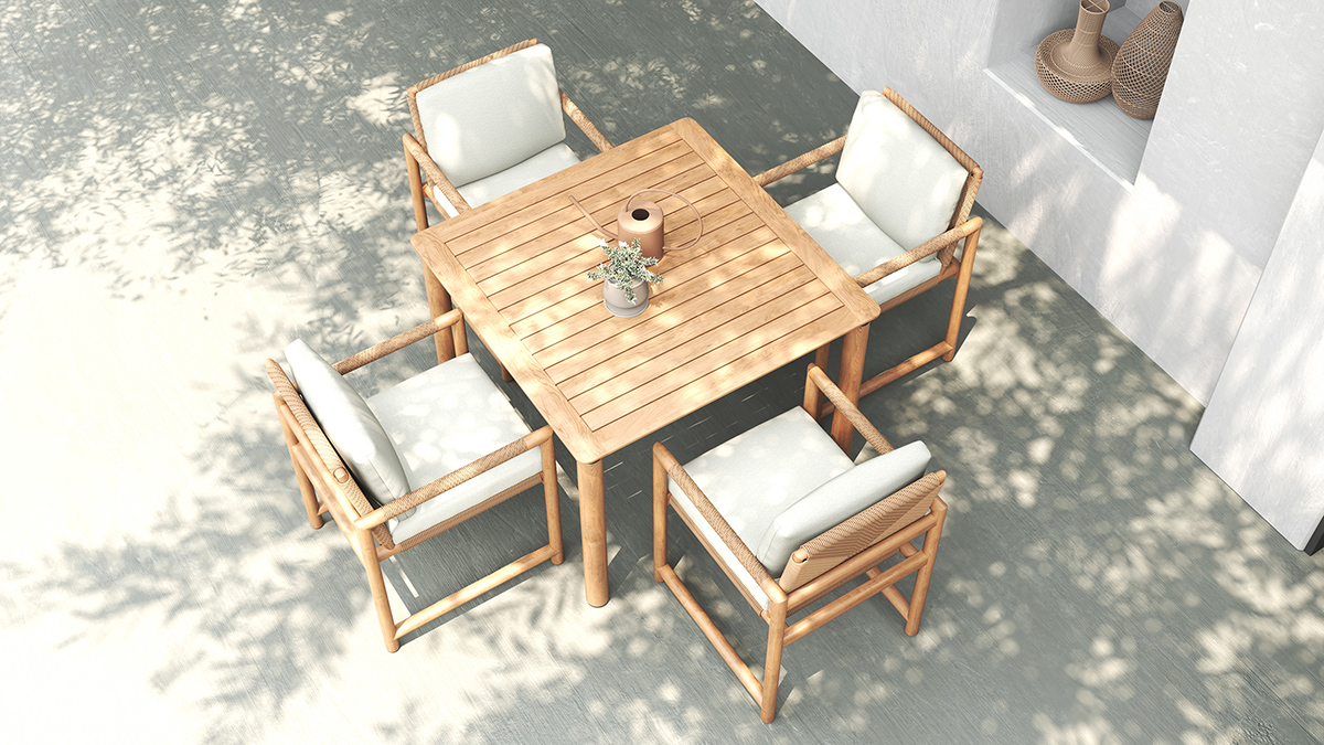 Esperance Outdoor Table, L 100cm x W 100cm x H 76cm - Image 5
