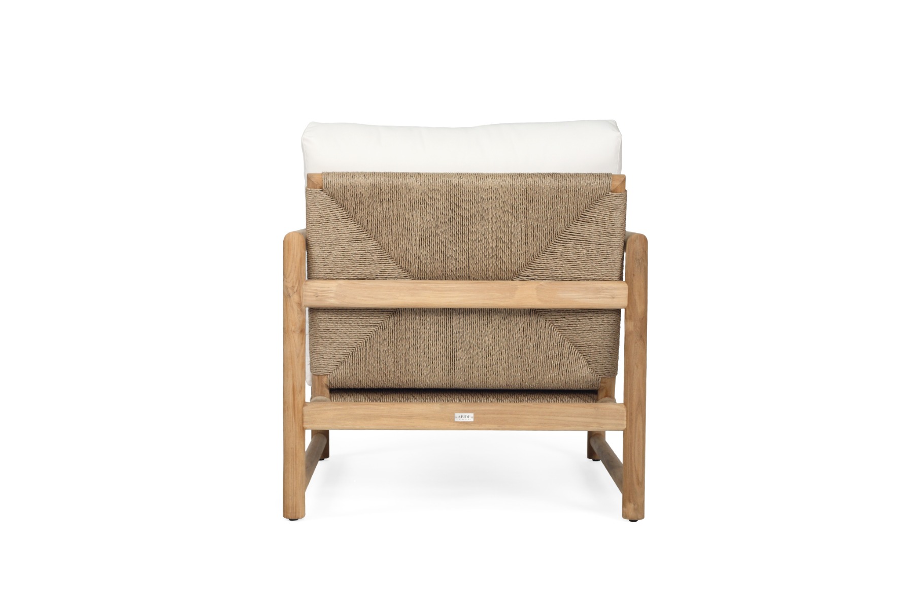 Esperance Solid Teak Frame Outdoor Lounge Sofa Armchair, Sunbrella White Cushion (RRP $2499) - Image 5