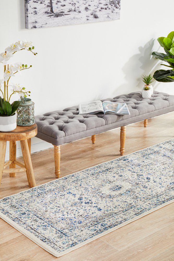 Evoke 251 Hamptons Style Indoor Rug White Runner - Image 2
