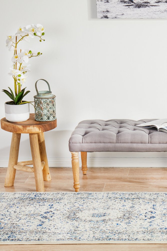 Evoke 251 Hamptons Style Indoor Rug White Runner - Image 3