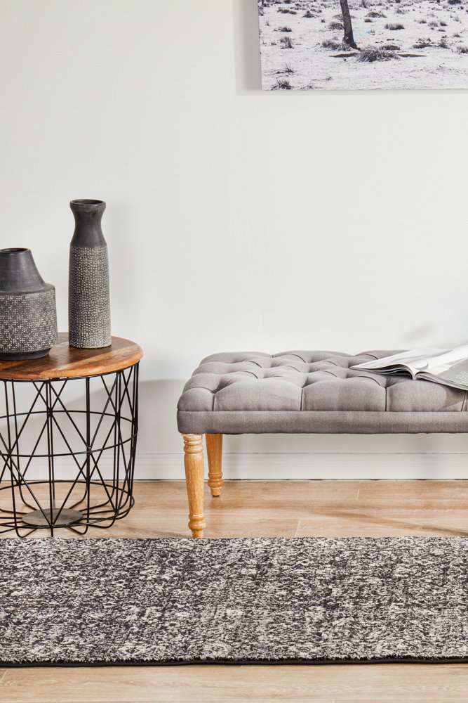 Evoke 252 Hamptons Style Indoor Rug Charcoal Runner - Image 3