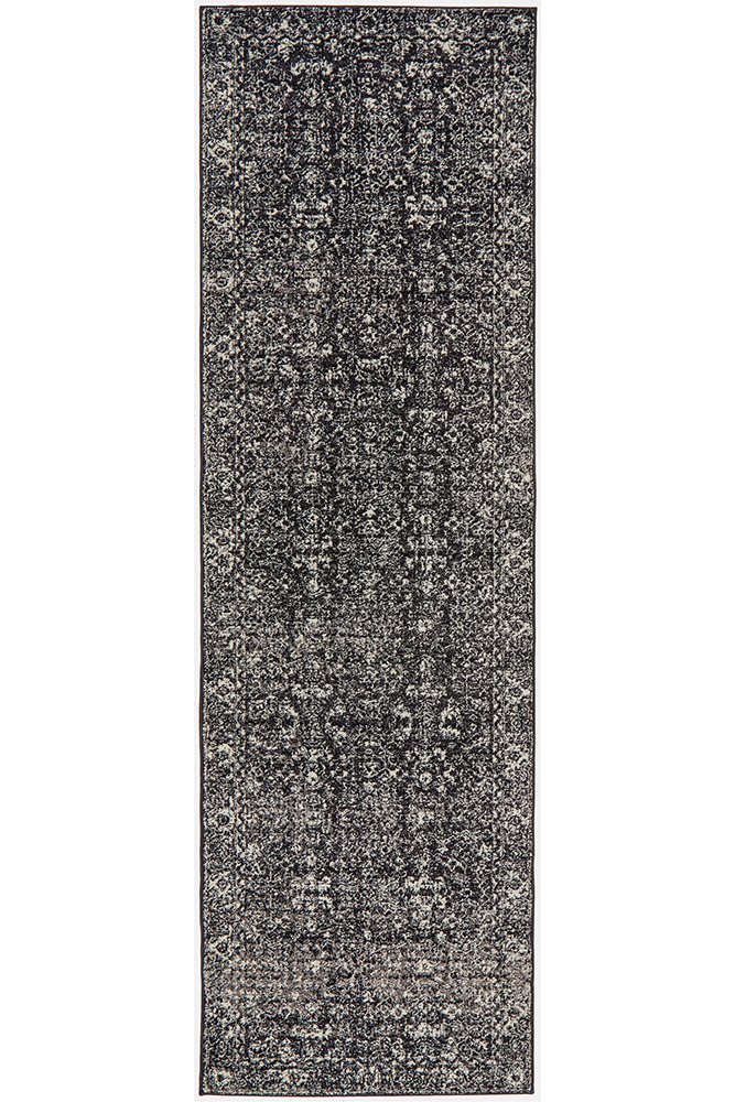 Evoke 252 Hamptons Style Indoor Rug Charcoal Runner - Image 4