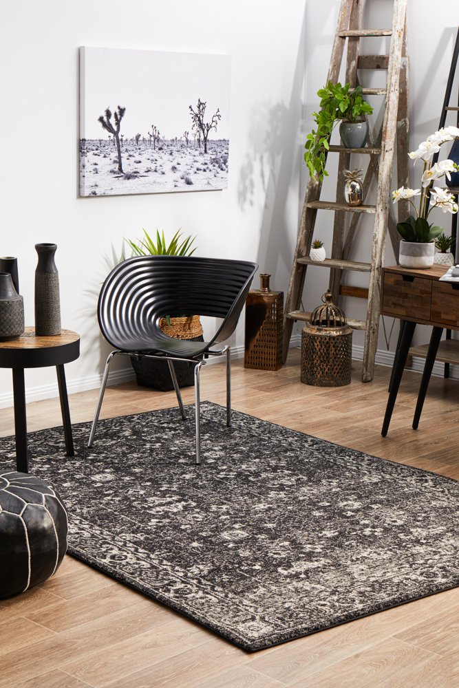 Evoke 252 Hamptons Style Indoor Rug Charcoal - Image 2