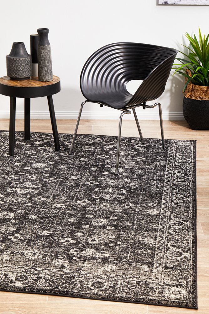 Evoke 252 Hamptons Style Indoor Rug Charcoal - Image 3