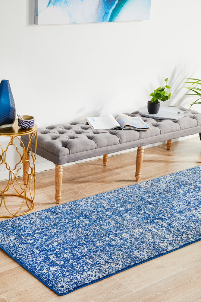 Evoke 252 Hamptons Style Indoor Rug Navy Runner - Image 2