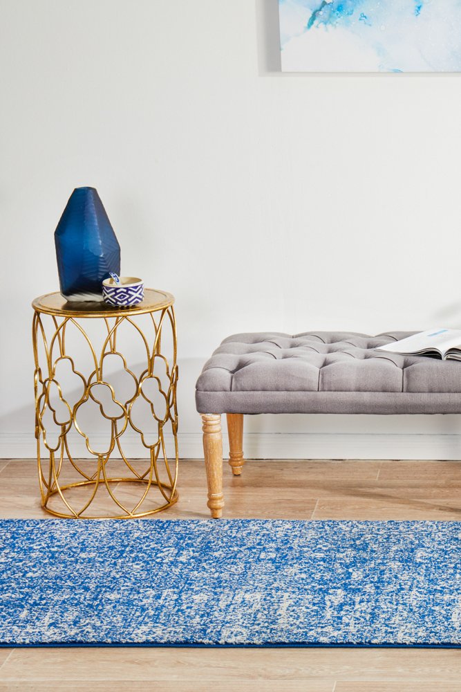 Evoke 252 Hamptons Style Indoor Rug Navy Runner - Image 3