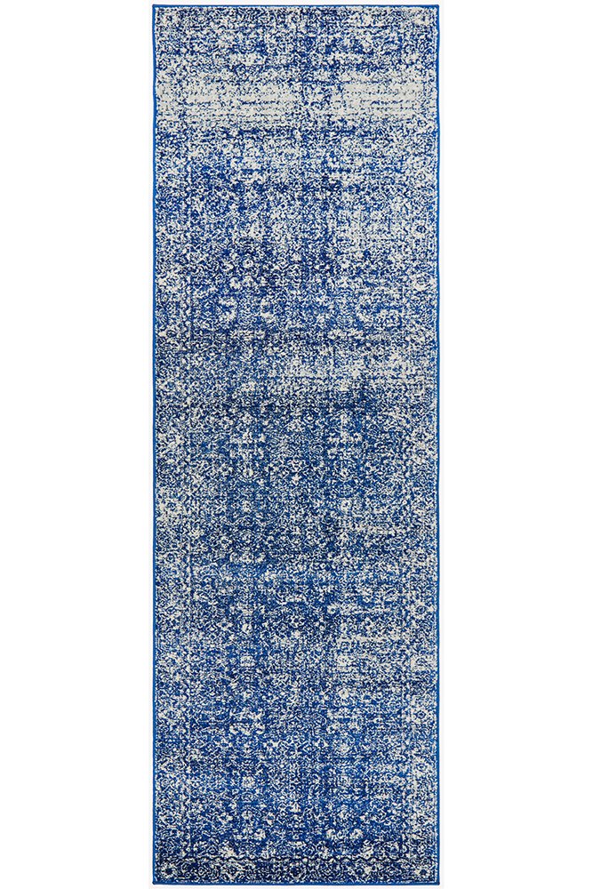 Evoke 252 Hamptons Style Indoor Rug Navy Runner - Image 4