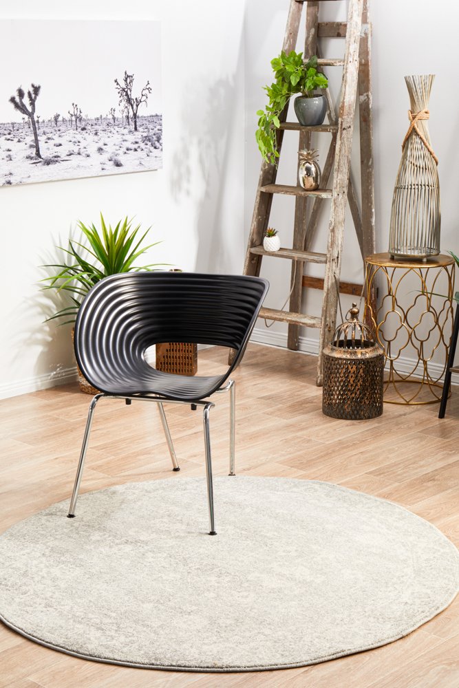 Evoke 252 Hamptons Style Indoor Rug Silver Round - Image 2