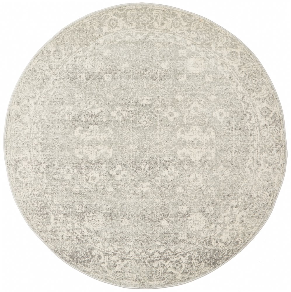 Evoke 252 Hamptons Style Indoor Rug Silver Round - Image 4