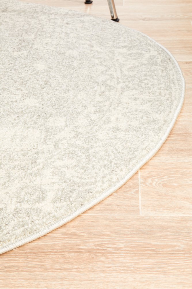Evoke 252 Hamptons Style Indoor Rug Silver Round - Image 6
