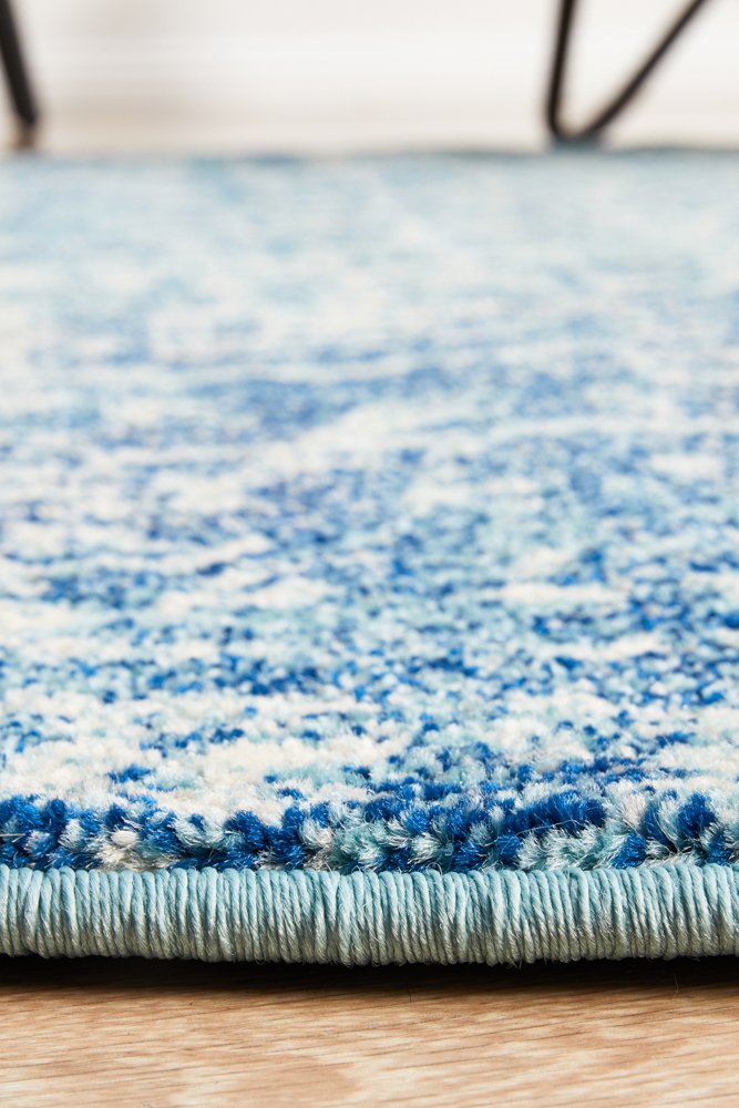Evoke 253 Hamptons Style Indoor Rug Blue Round - Image 7