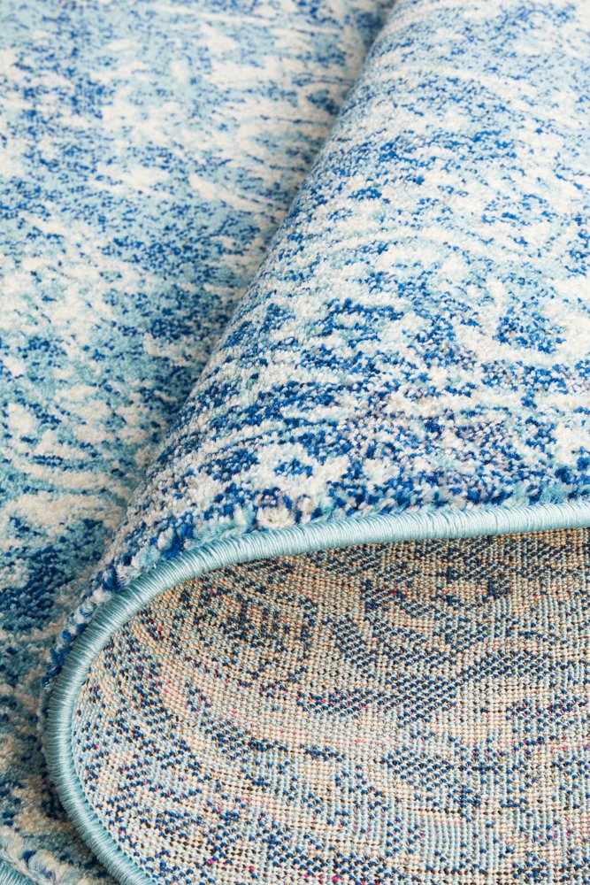 Evoke 253 Hamptons Style Indoor Rug Blue Round - Image 9