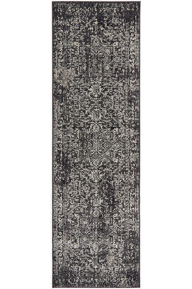 Evoke 253 Hamptons Style Indoor Rug Charcoal Runner - Image 4