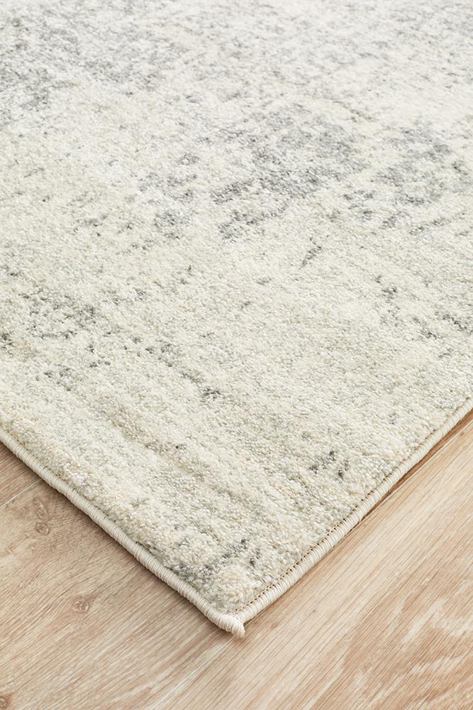 Evoke 253 Hamptons Style Indoor Rug White Silver Runner - Image 3