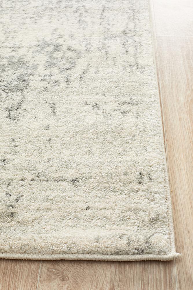 Evoke 253 Hamptons Style Indoor Rug White Silver Runner - Image 4