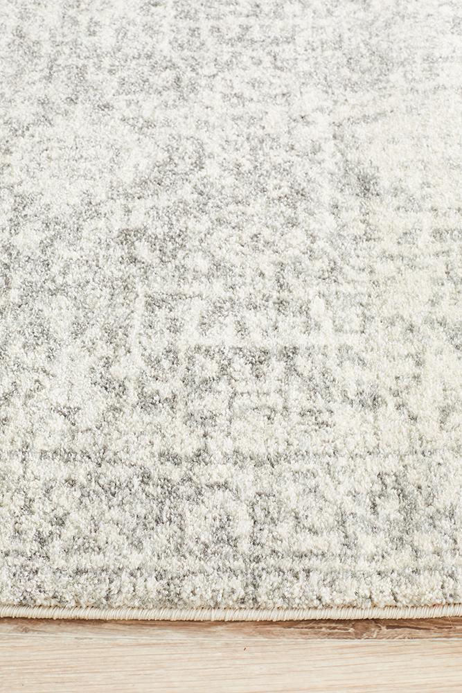 Evoke 253 Hamptons Style Indoor Rug White Silver Runner - Image 5
