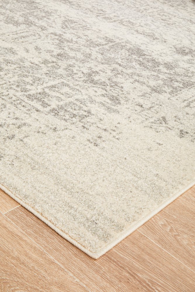 Evoke 253 Hamptons Style Indoor Rug White Silver - Image 5