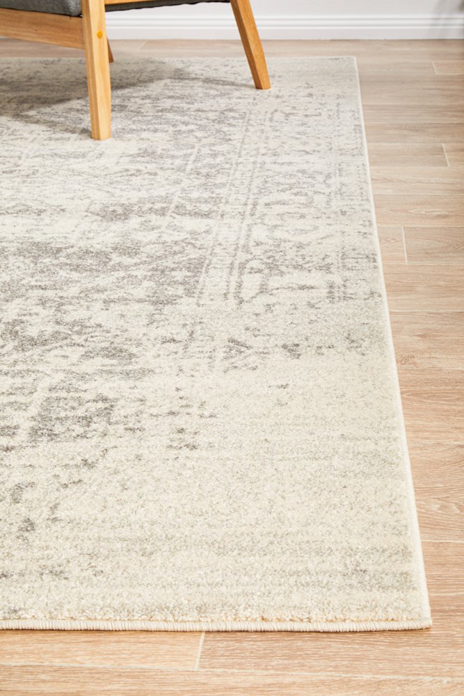 Evoke 253 Hamptons Style Indoor Rug White Silver - Image 6