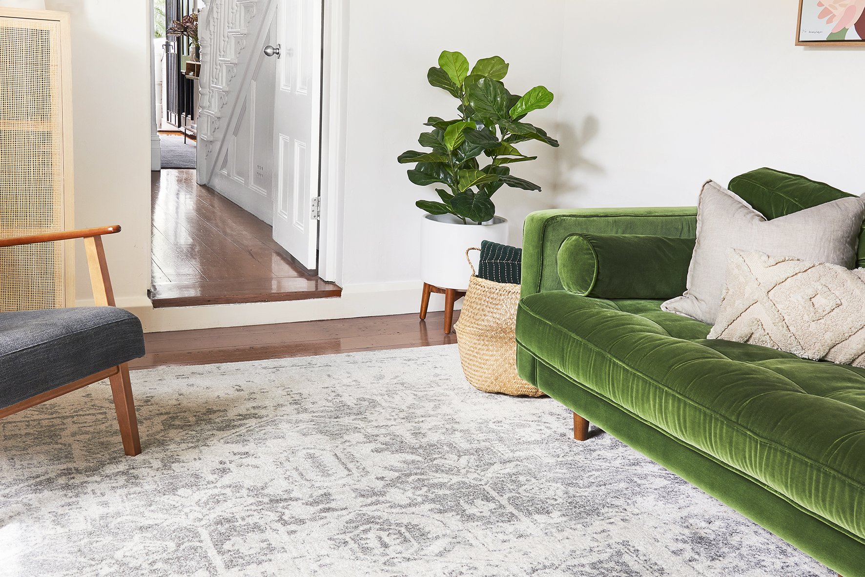 Evoke 253 Hamptons Style Indoor Rug White Silver - Image 10