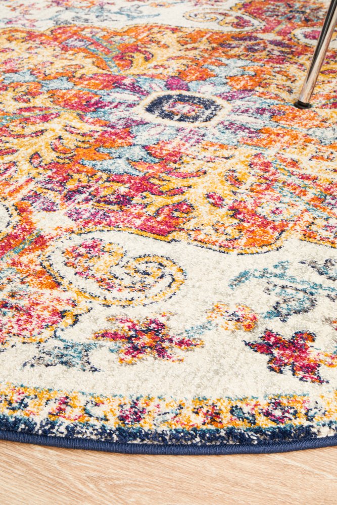 Evoke 254 Hamptons Style Indoor Rug White Round - Image 5