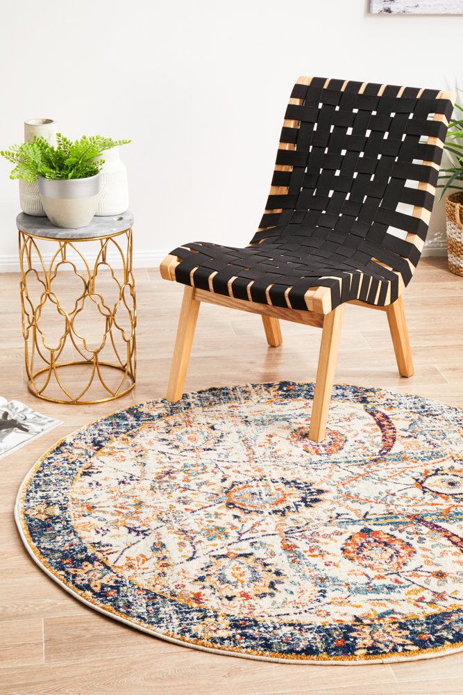 Evoke 255 Hamptons Style Indoor Rug Ivory Round - Image 3