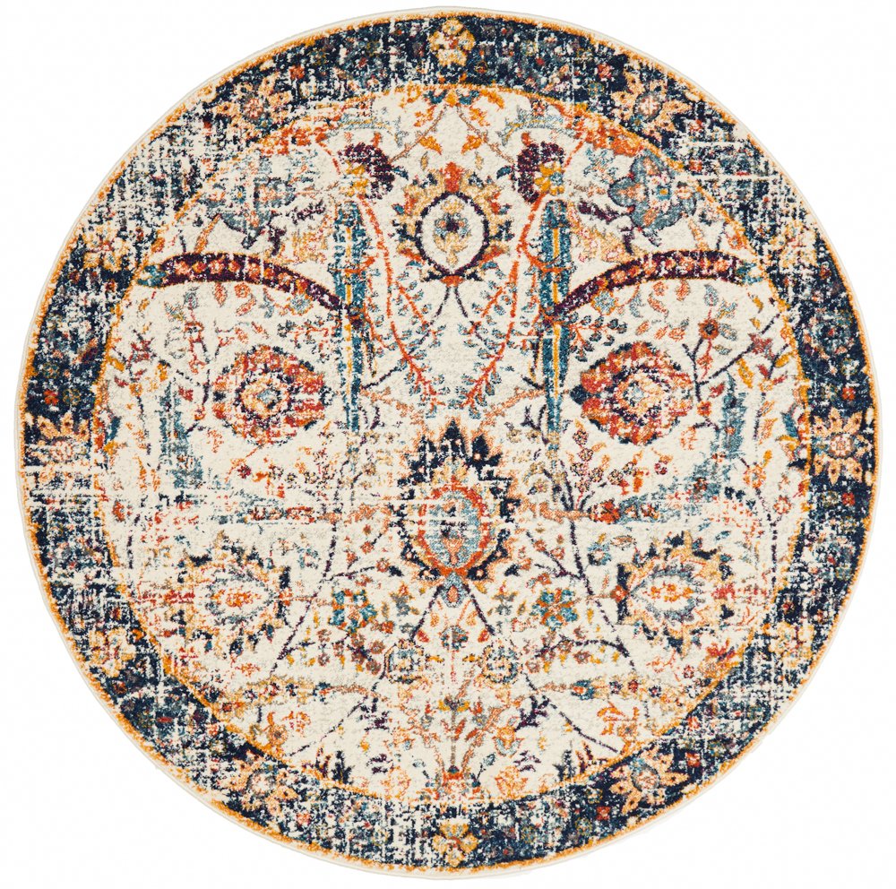 Evoke 255 Hamptons Style Indoor Rug Ivory Round - Image 4