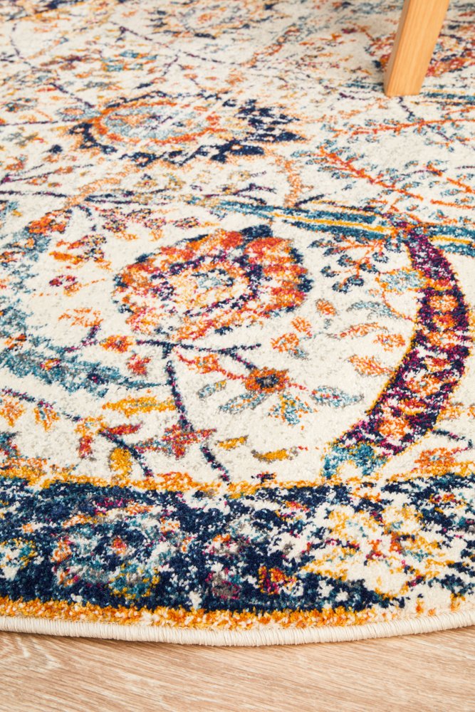 Evoke 255 Hamptons Style Indoor Rug Ivory Round - Image 5
