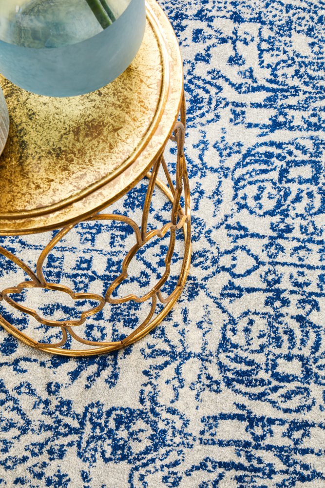 Evoke 256 Hamptons Style Indoor Rug Blue Round - Image 8