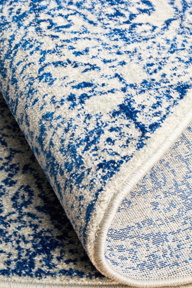Evoke 256 Hamptons Style Indoor Rug Blue Round - Image 9