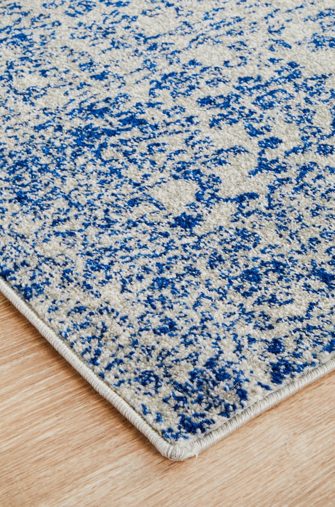 Evoke 256 Hamptons Style Indoor Rug Blue Runner - Image 5