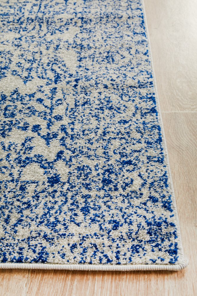 Evoke 256 Hamptons Style Indoor Rug Blue Runner - Image 6
