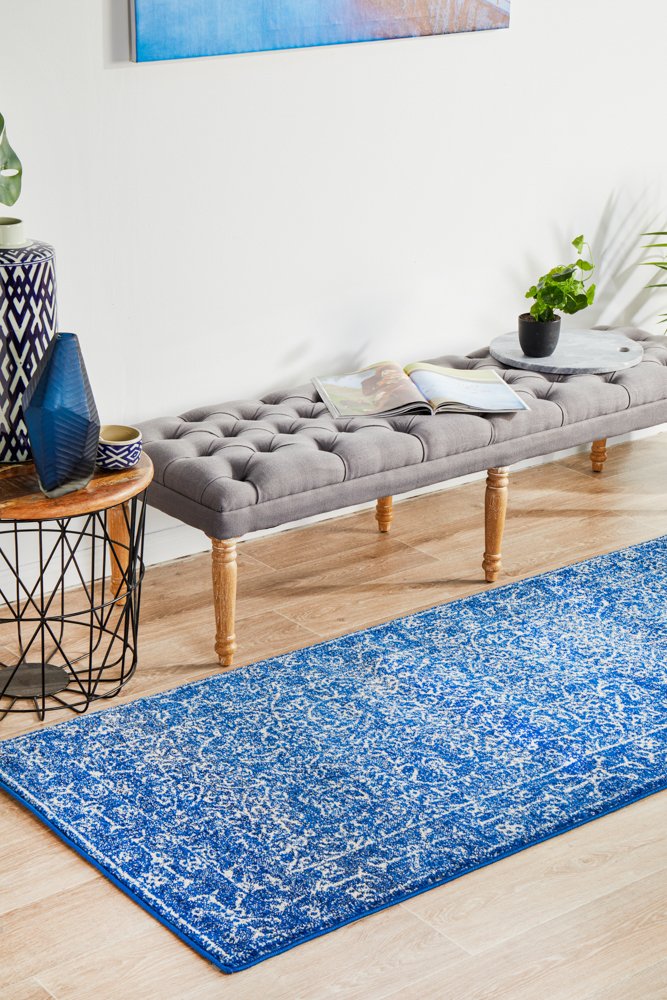 Evoke 258 Hamptons Style Indoor Rug Navy Runner - Image 2