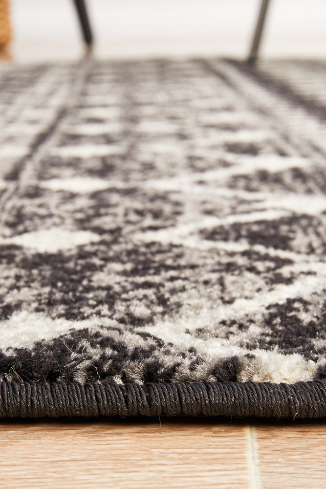 Evoke 260 Hamptons Style Indoor Rug Black Round - Image 7